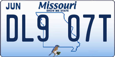MO license plate DL9O7T