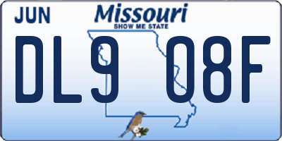 MO license plate DL9O8F
