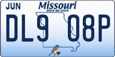 MO license plate DL9O8P