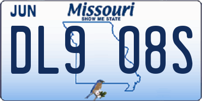 MO license plate DL9O8S