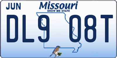MO license plate DL9O8T