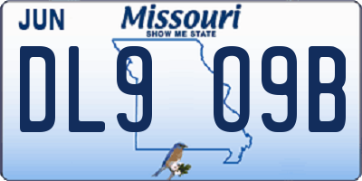 MO license plate DL9O9B