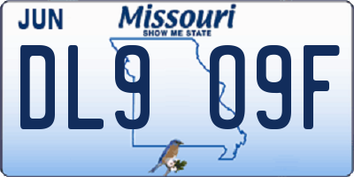 MO license plate DL9O9F