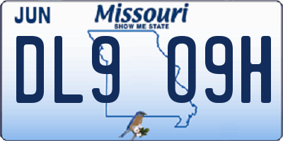 MO license plate DL9O9H