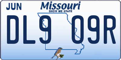 MO license plate DL9O9R