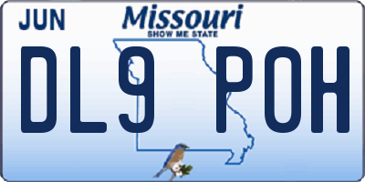 MO license plate DL9P0H