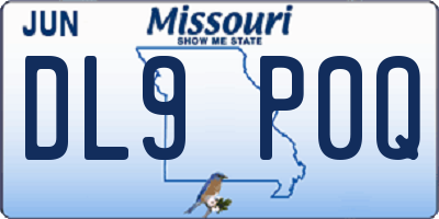 MO license plate DL9P0Q