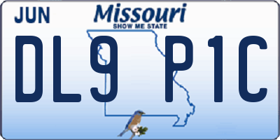 MO license plate DL9P1C