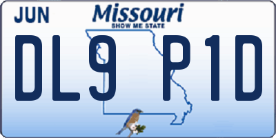 MO license plate DL9P1D