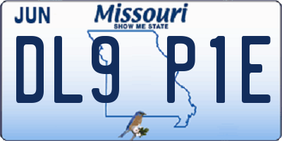 MO license plate DL9P1E