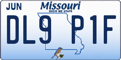 MO license plate DL9P1F