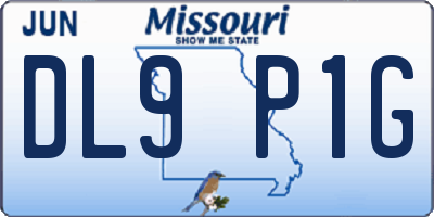 MO license plate DL9P1G