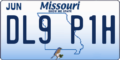 MO license plate DL9P1H