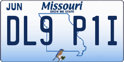 MO license plate DL9P1I