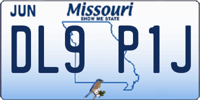 MO license plate DL9P1J
