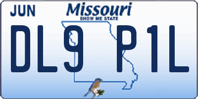 MO license plate DL9P1L