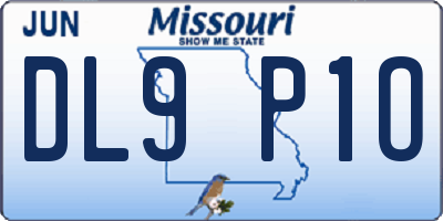 MO license plate DL9P1O