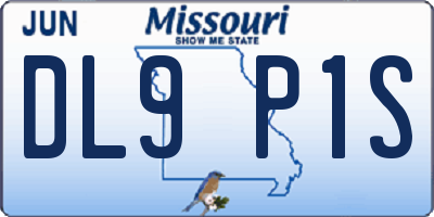 MO license plate DL9P1S