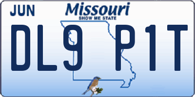 MO license plate DL9P1T