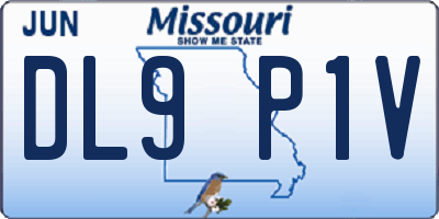 MO license plate DL9P1V
