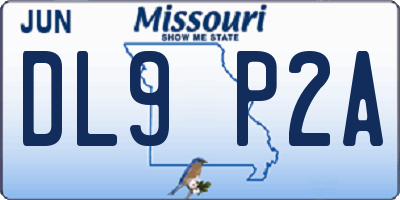 MO license plate DL9P2A