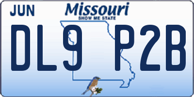 MO license plate DL9P2B