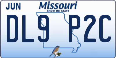 MO license plate DL9P2C