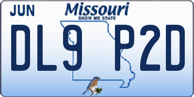 MO license plate DL9P2D
