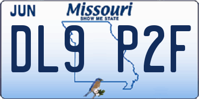 MO license plate DL9P2F