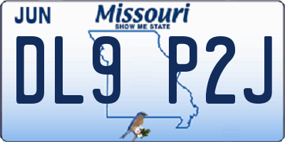 MO license plate DL9P2J