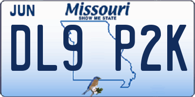 MO license plate DL9P2K