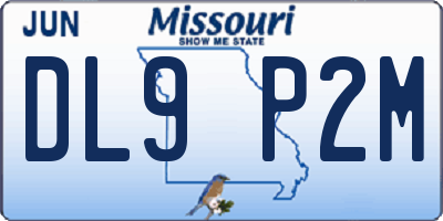 MO license plate DL9P2M