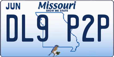 MO license plate DL9P2P