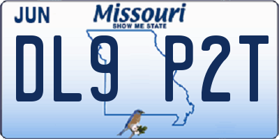 MO license plate DL9P2T