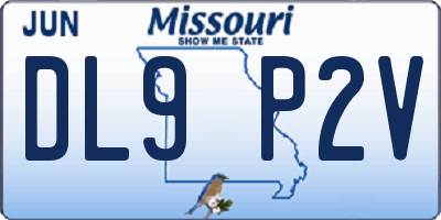 MO license plate DL9P2V