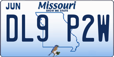 MO license plate DL9P2W