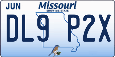 MO license plate DL9P2X