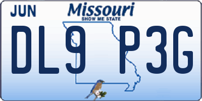 MO license plate DL9P3G
