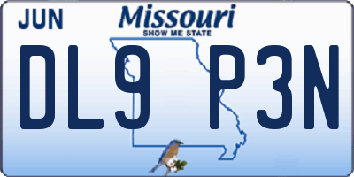 MO license plate DL9P3N