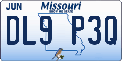 MO license plate DL9P3Q