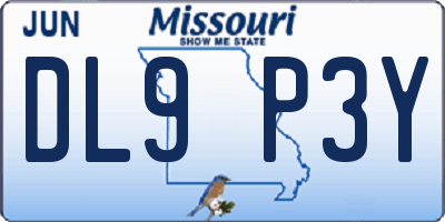 MO license plate DL9P3Y