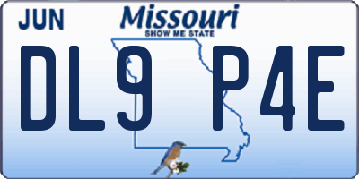 MO license plate DL9P4E