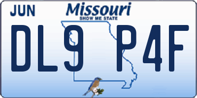 MO license plate DL9P4F
