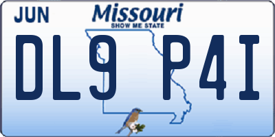 MO license plate DL9P4I