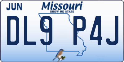MO license plate DL9P4J