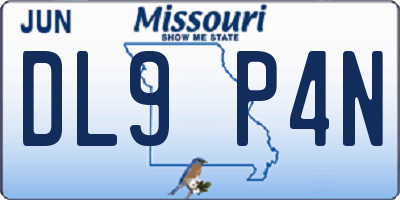 MO license plate DL9P4N