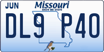 MO license plate DL9P4O