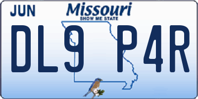 MO license plate DL9P4R