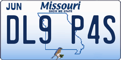 MO license plate DL9P4S