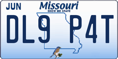 MO license plate DL9P4T